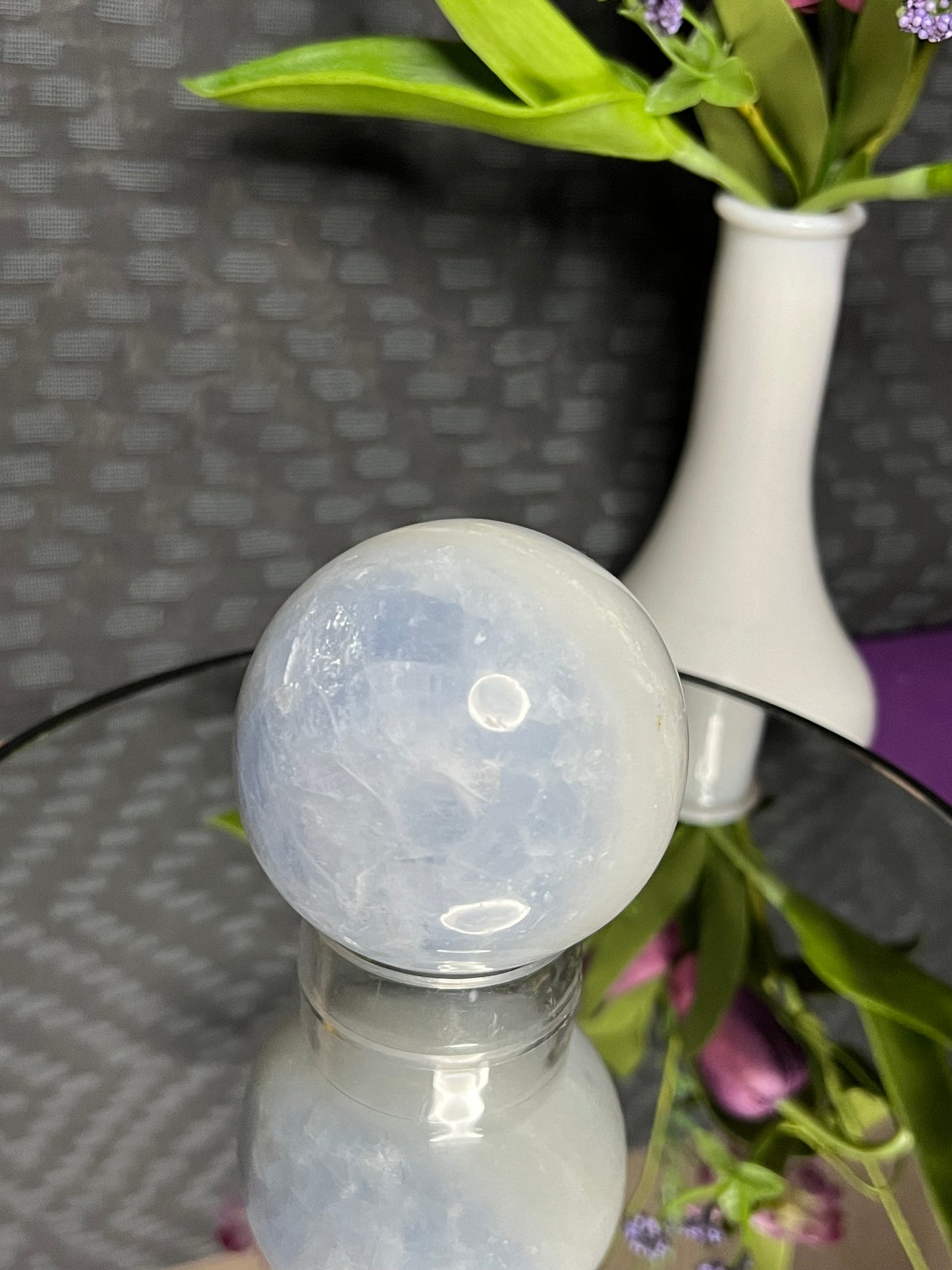 Blue Calcite L Sphere