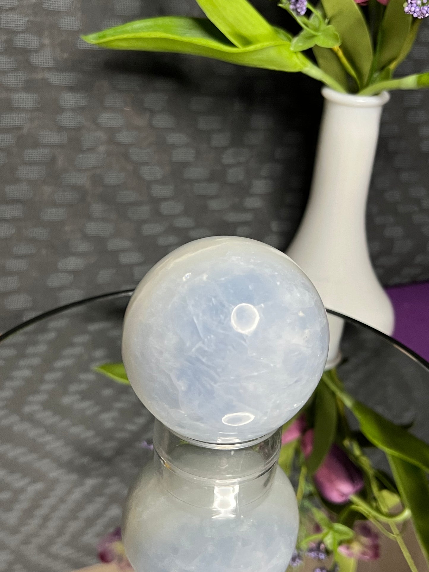 Blue Calcite L Sphere