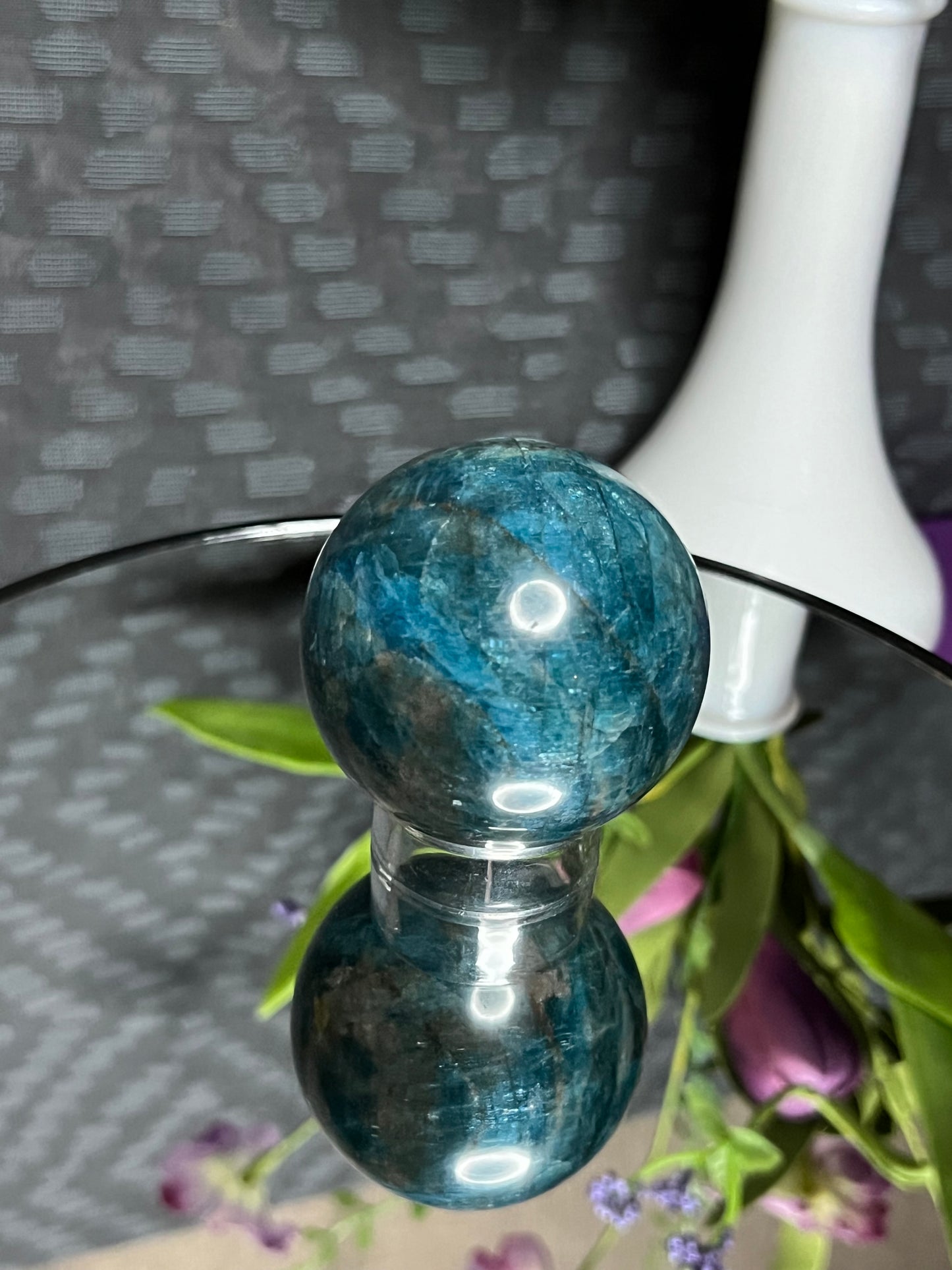 Blue Apatite M Sphere
