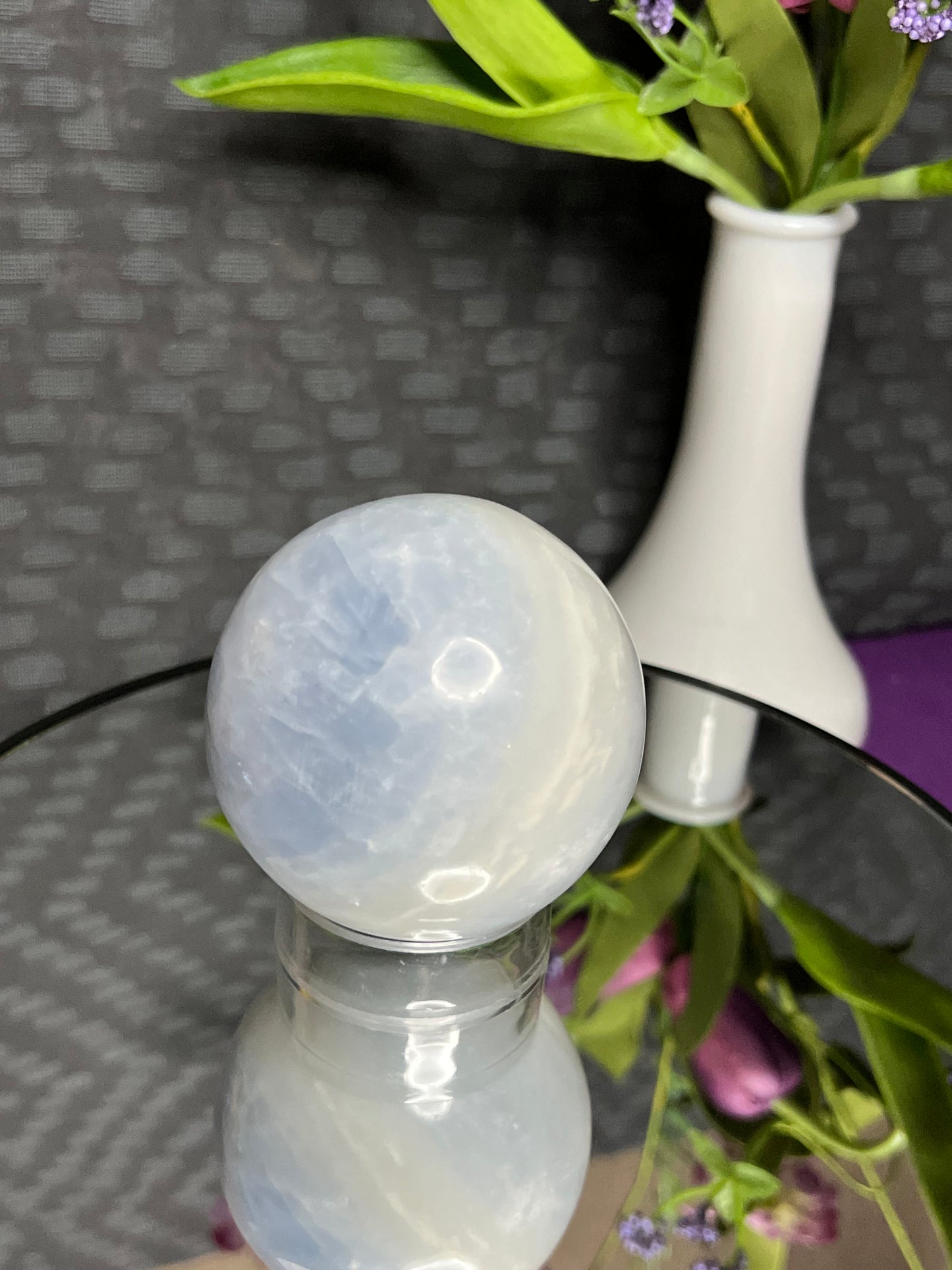 Blue Calcite L Sphere