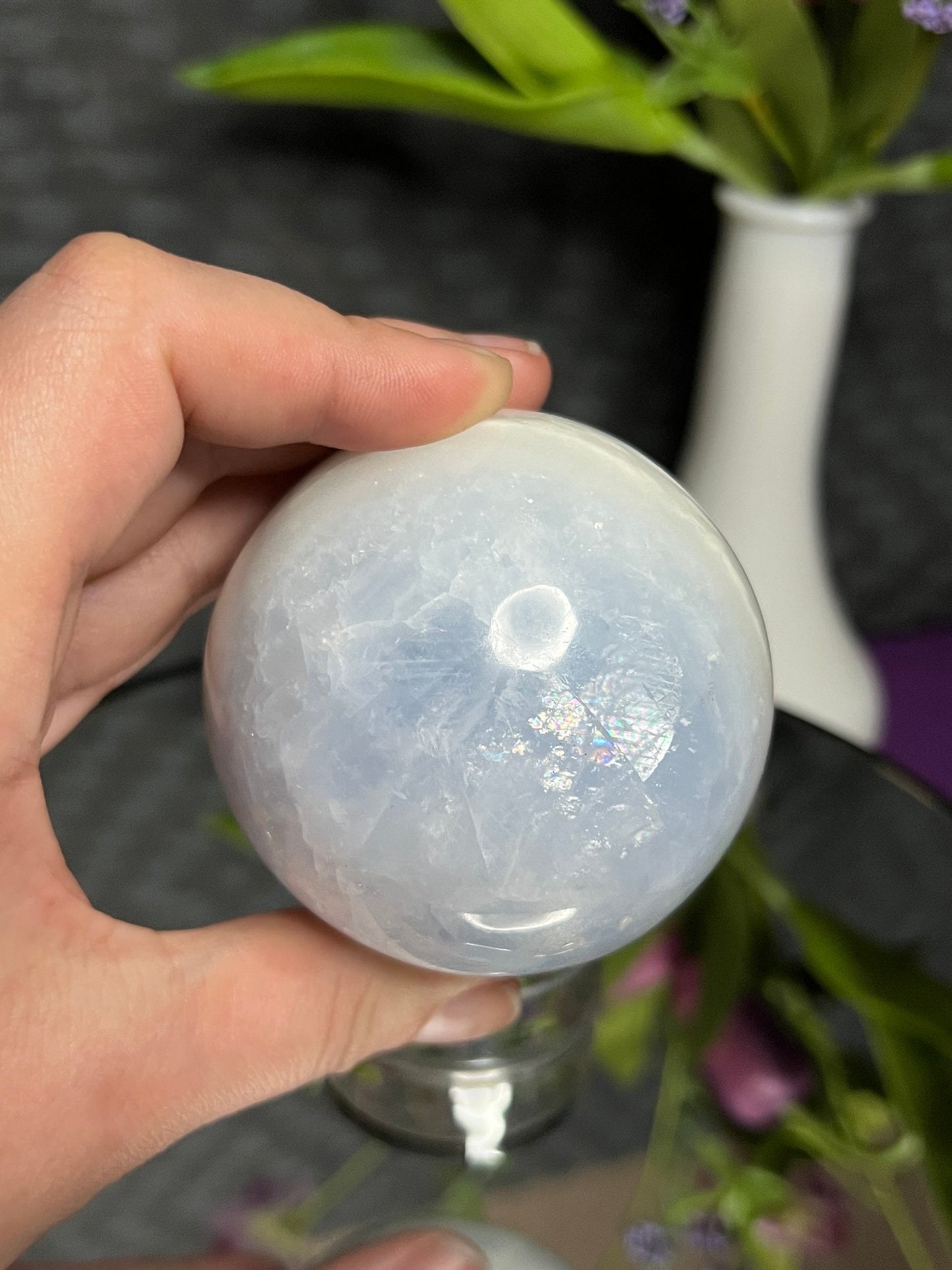 Blue Calcite L Sphere