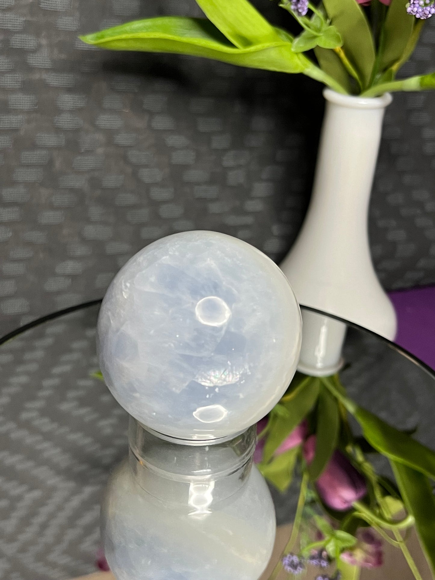 Blue Calcite L Sphere