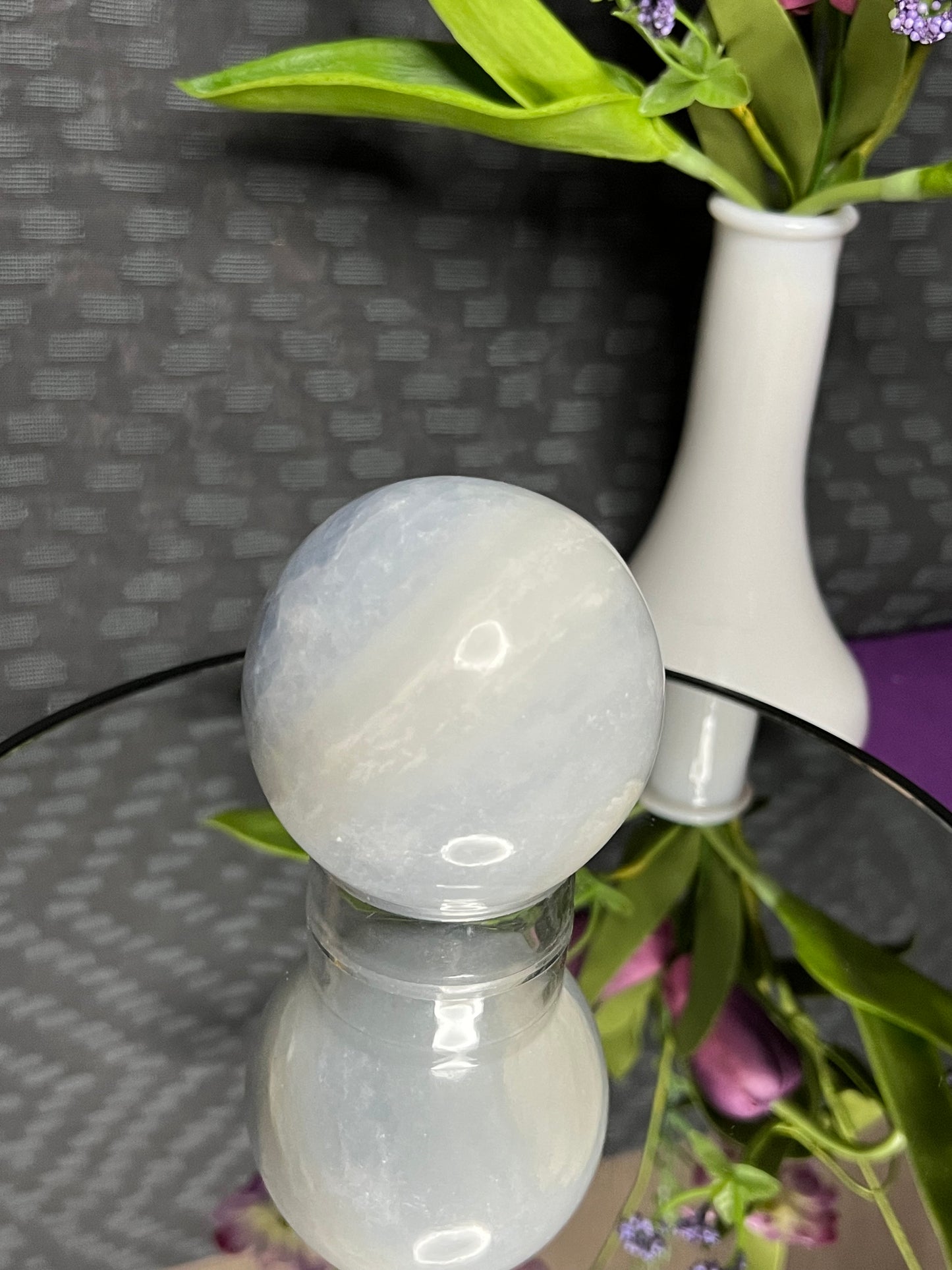Blue Calcite L Sphere