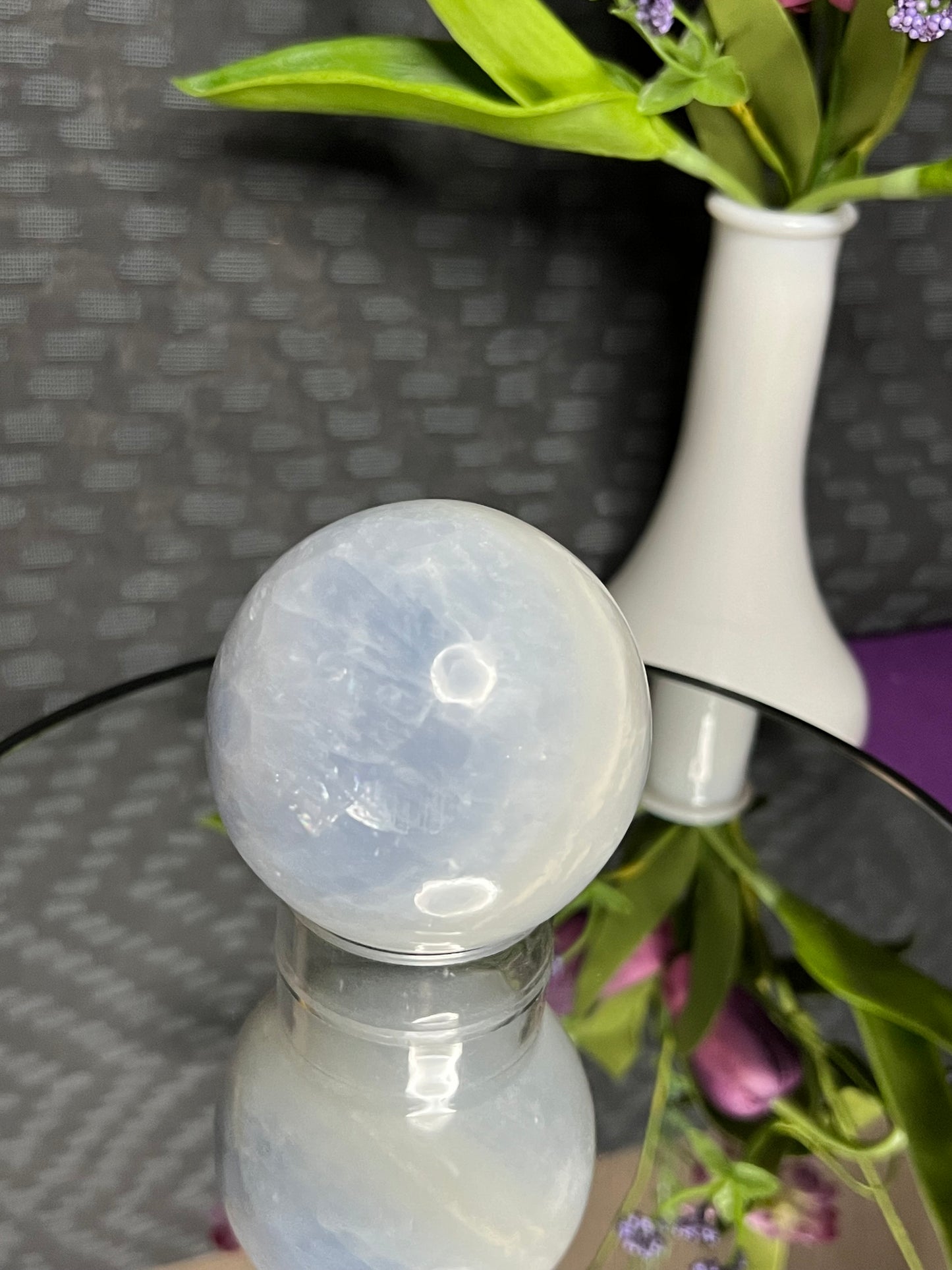 Blue Calcite L Sphere