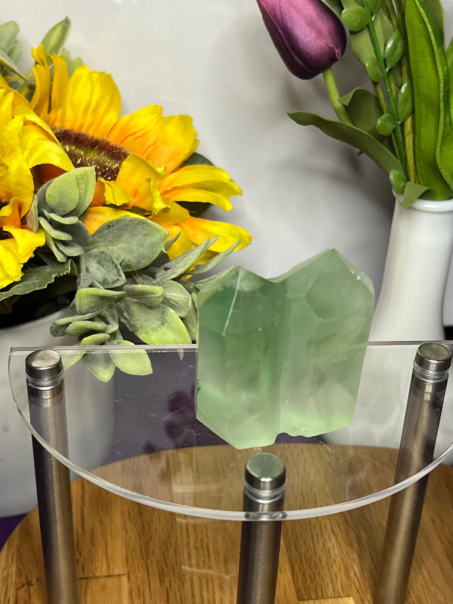 Green Fluorite S Twin Tower