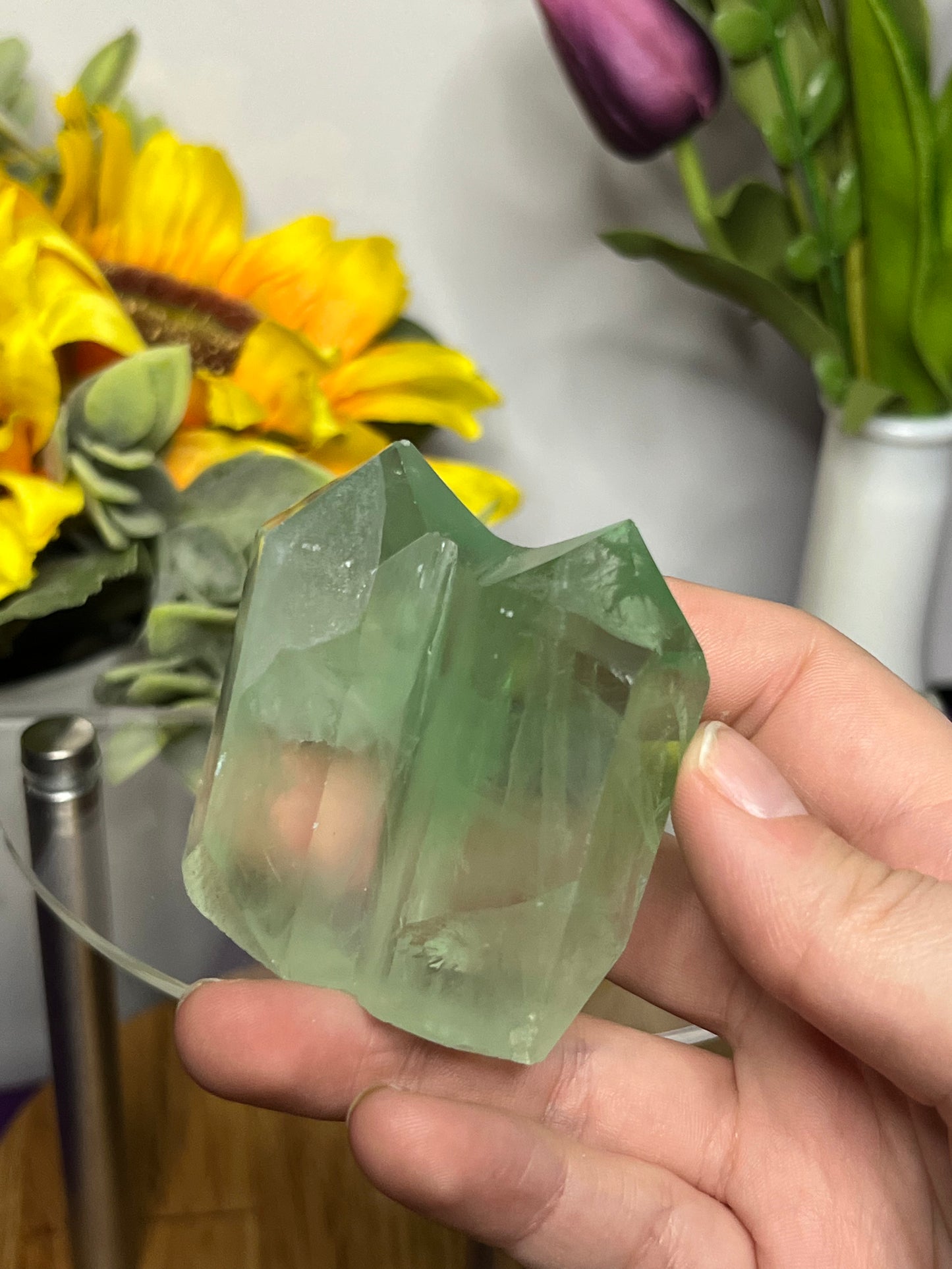 Green Fluorite S Twin Tower