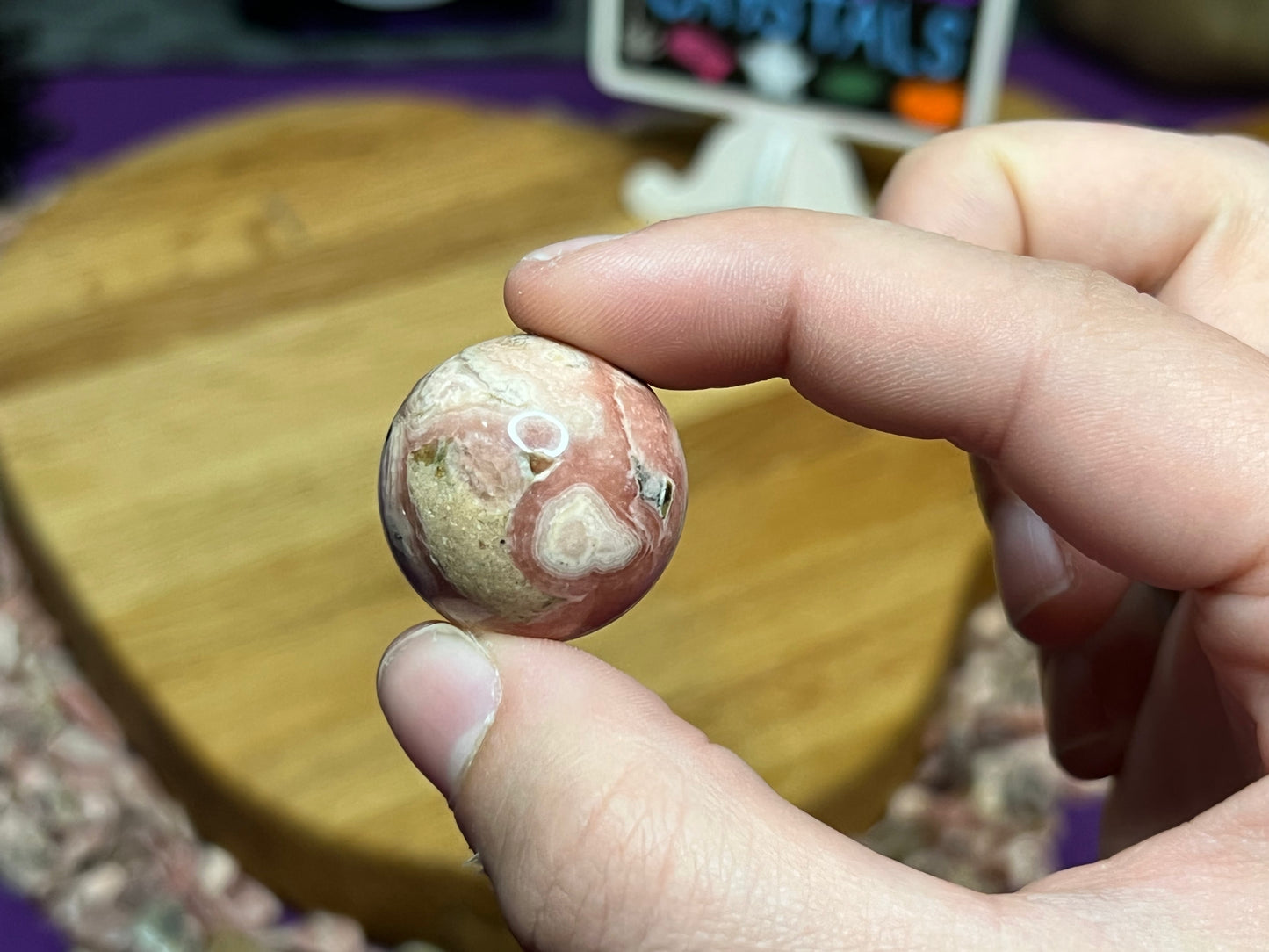 Rhodochrosite *RARE* XS Spheres
