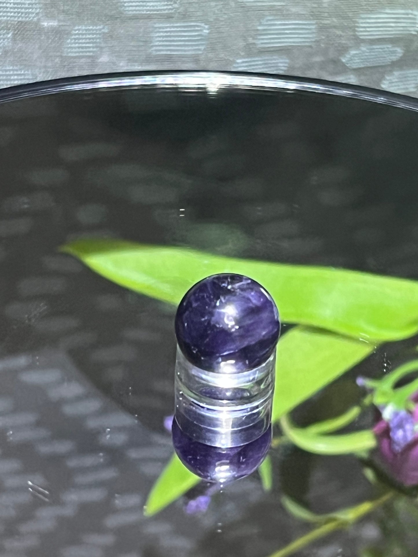 Deep Purple Fluorite Mini Sphere