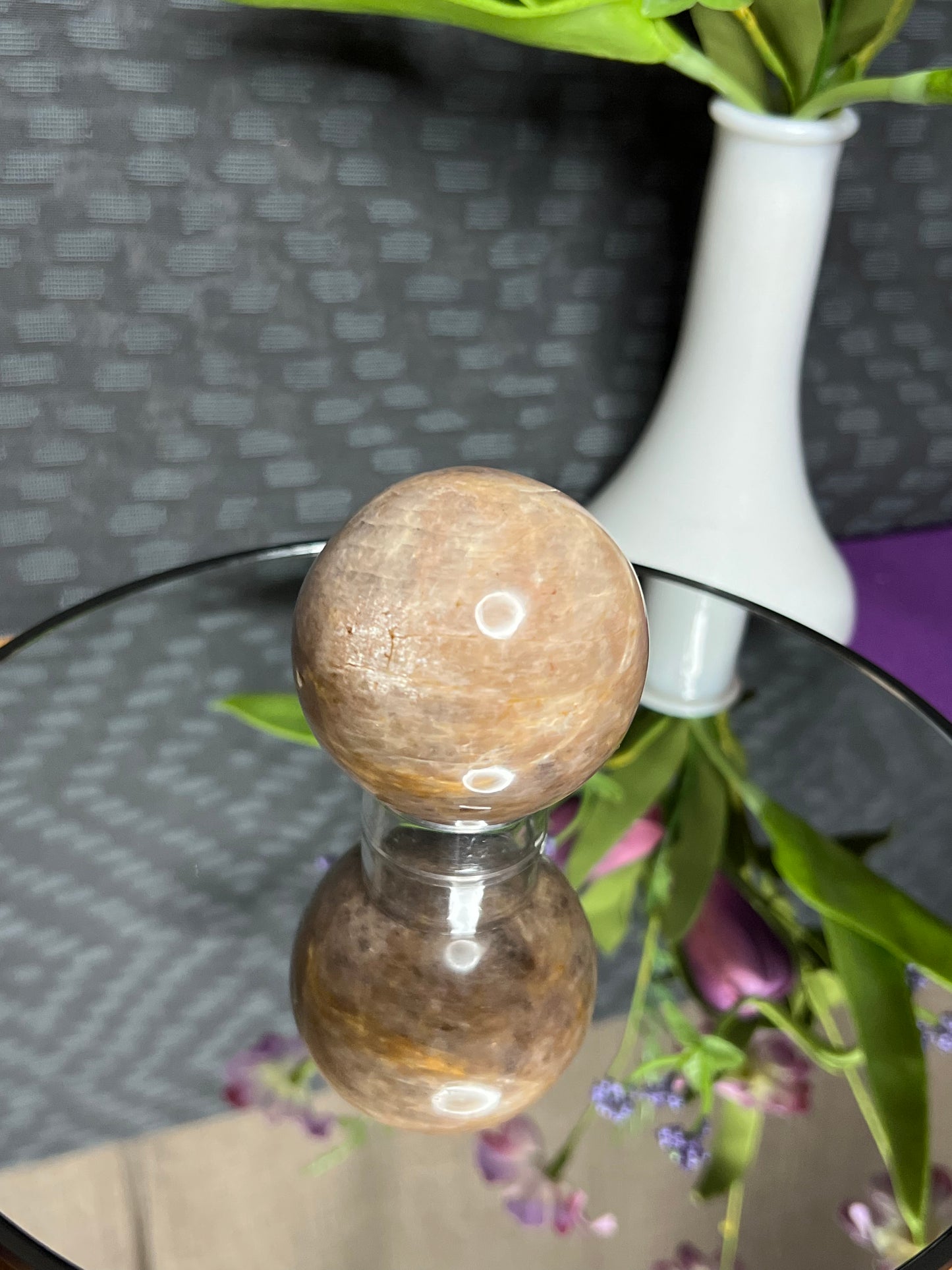 Peach Moonstone M Sphere