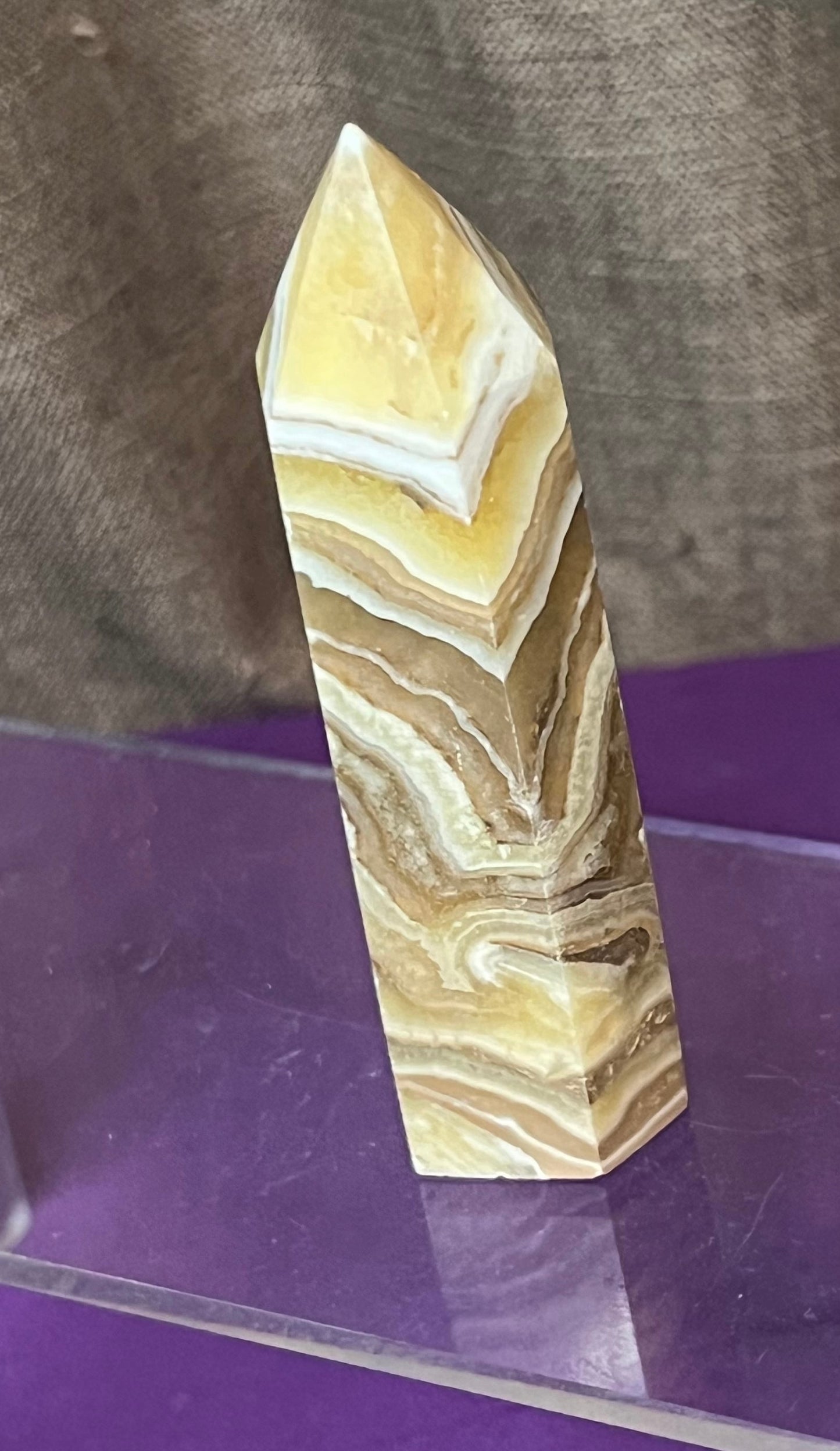 Yellow Calcite Banded Towers