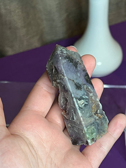 Druzy Sphalerite and Rainbow Fluorite S Tower