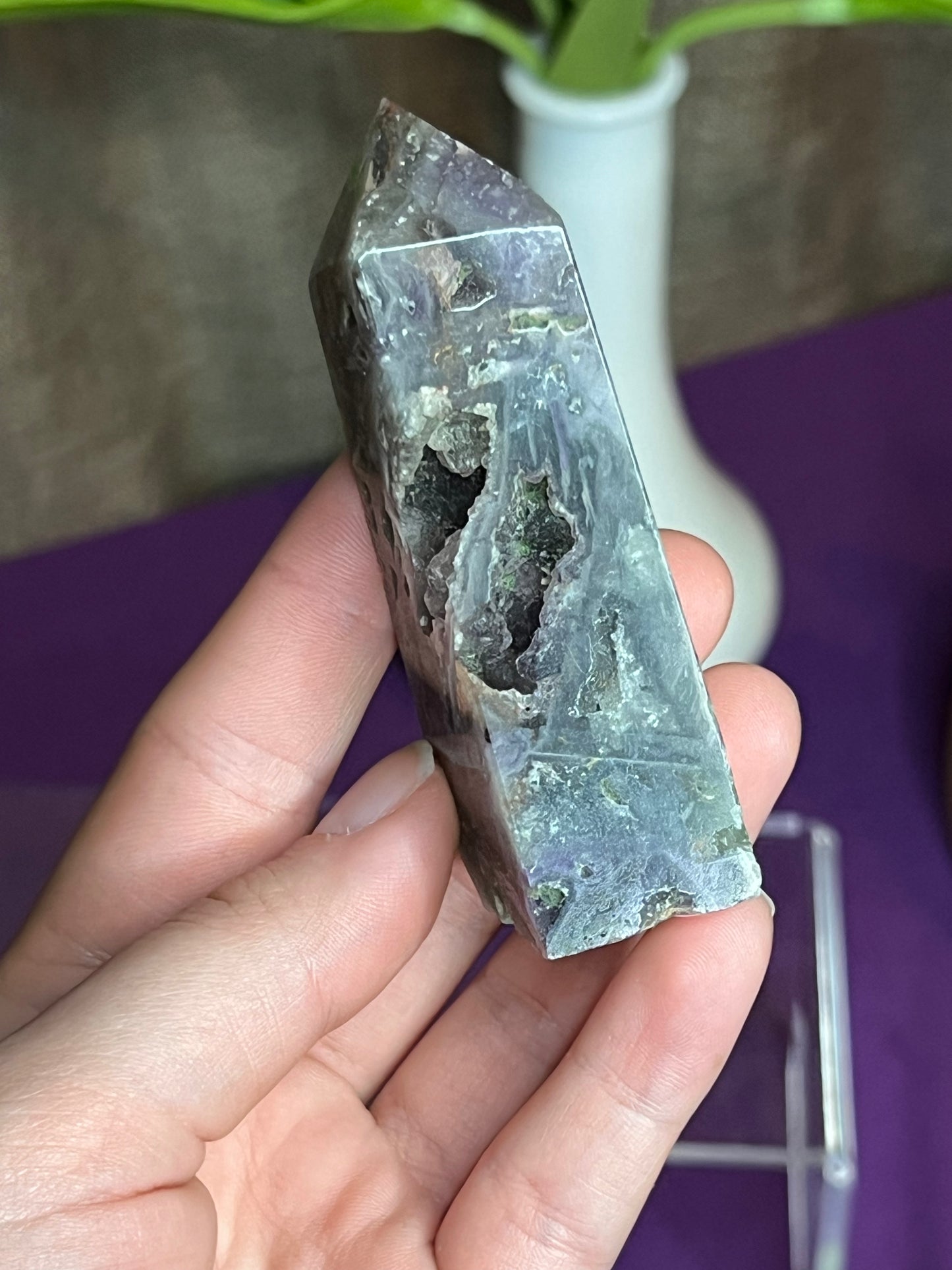 Druzy Sphalerite and Rainbow Fluorite S Tower