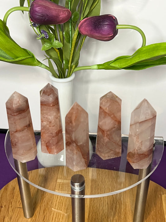 Fire (Hematoid) Quartz XS Towers