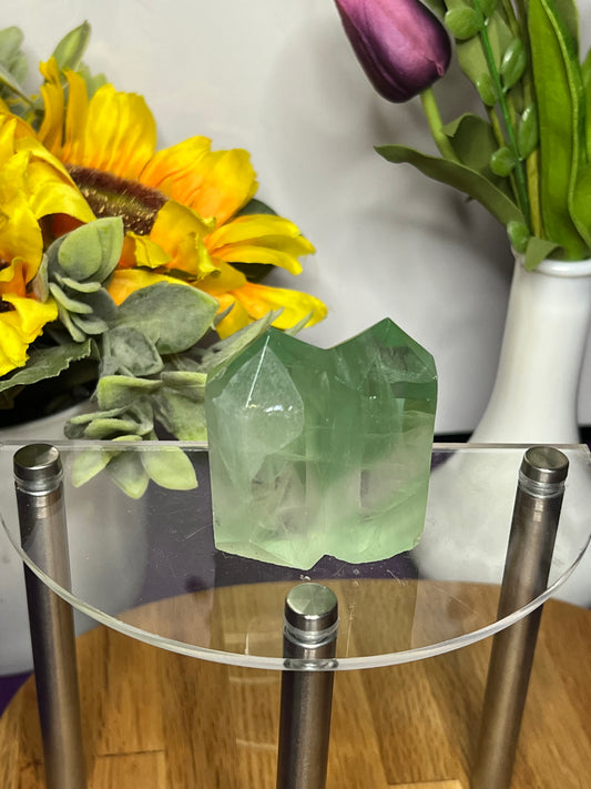 Green Fluorite S Twin Tower