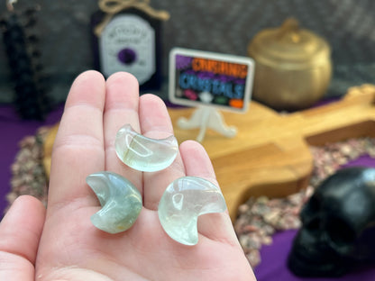 Green Fluorite Mini Moons