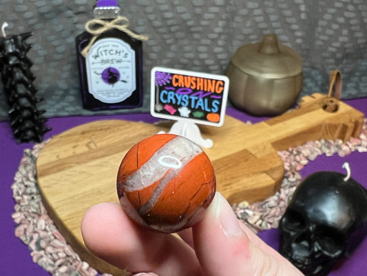 Mini Red Jasper w Quartz Sphere